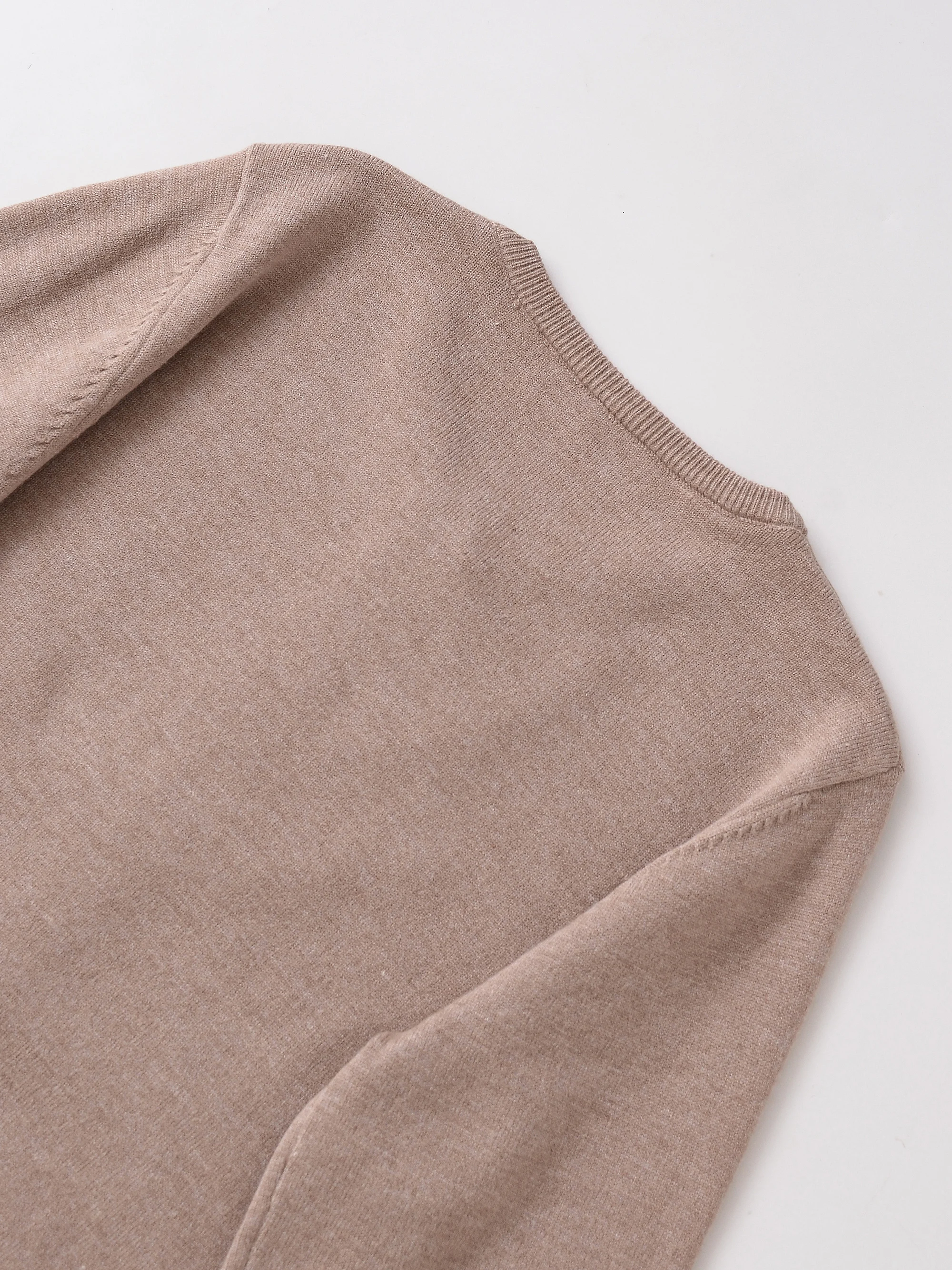 Roupas femininas outono novos produtos simples e versáteis casual e elegante em torno do pescoço manga longa jaqueta de malha