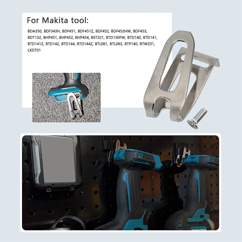 1/2/3PCS Belt Clip Hook for Makita 18V Cordless Drills Impact Driver Bit Holder Hooks Clip Electric Dril Power Tools Accessories