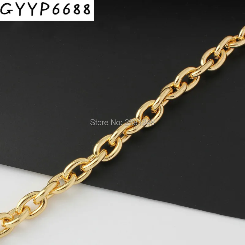 O  circle 11mm K gold Roller metal fashion chain  for hand bags Shoulder strap Shoulder bags long strap replace Diagonal package