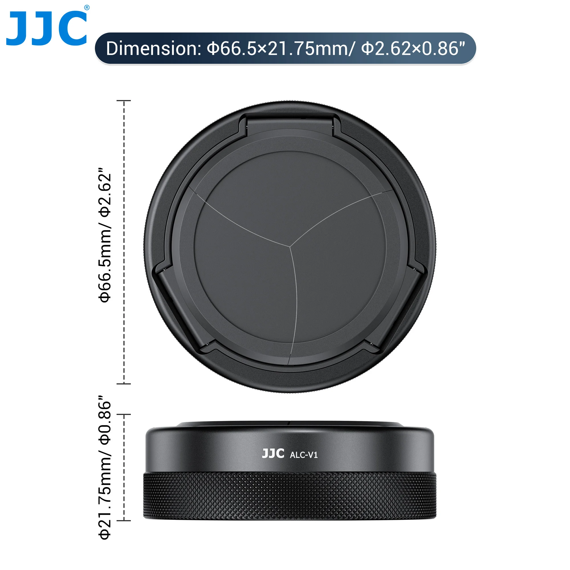 JJC Auto tapa de lente para Canon PowerShot V1 Vlog Cámara Canon V1 Protector de lente Canon PowerShot V1 Vlog accesorios de disparo