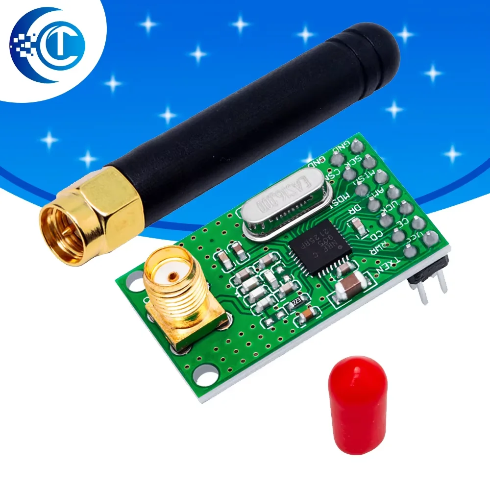 CLT IT NRF905 Wireless Transceiver Modul Drahtlose Sender Empfänger Bord NF905SE Mit Antenne FSK GMSK Low Power 433 mhz