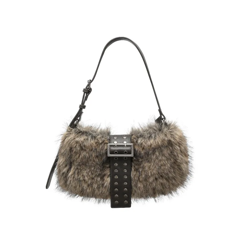 Plush Armpit Bag Crossbody Bags for Woman Shoulder Bags Purse and Handbags Designer Bag Women Bags   Bolsas Feminina