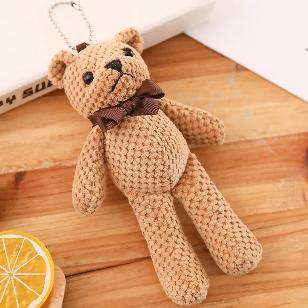 Cartoon Plush Pineapple Bear Doll Keychain Soft 16cm Stuffed Bear Creative Super Cute Stuffed Animal Toy