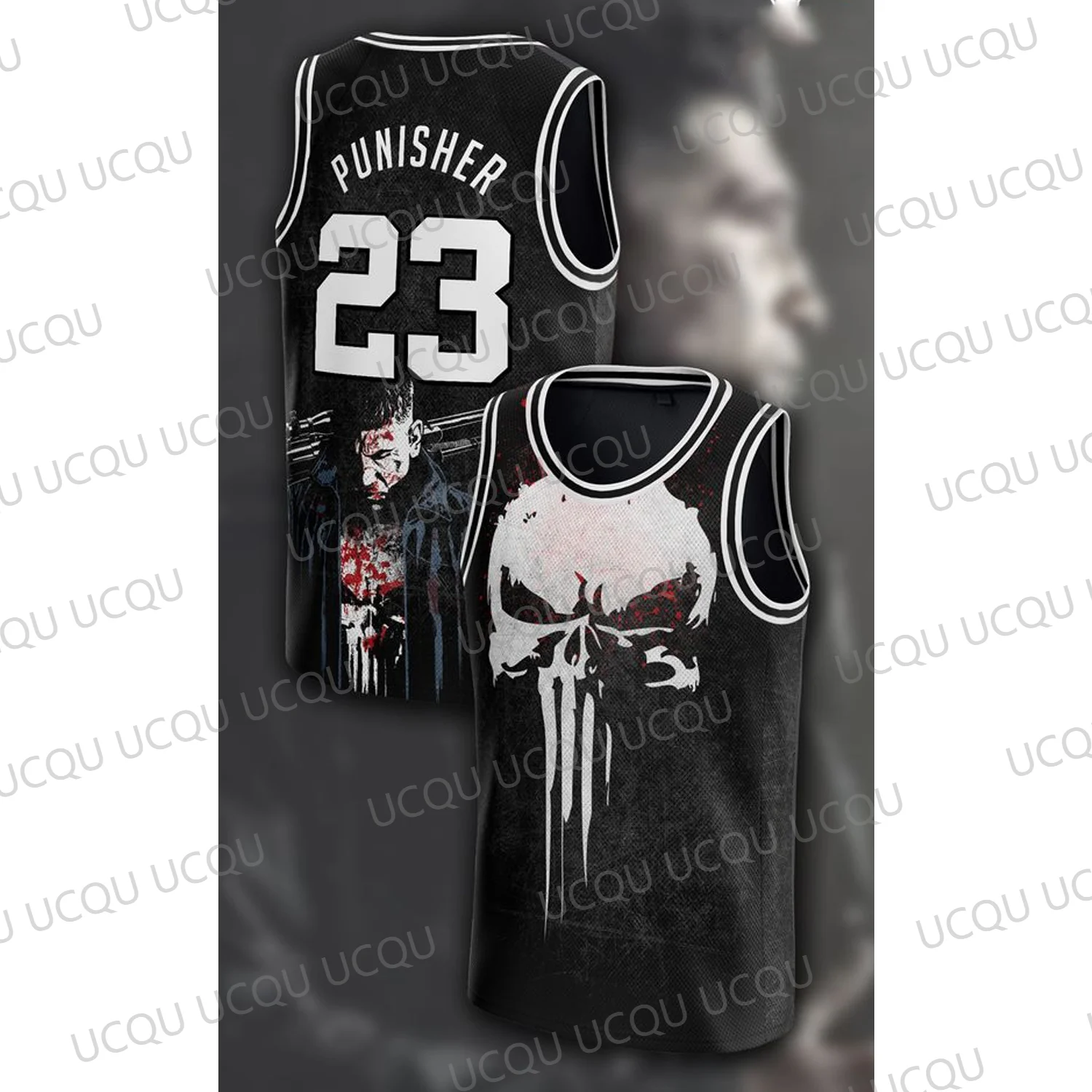 2024 New Arriavl The Punisher Special Design Sport Jersey For Adult/Kids Tank Vest Oversized Cosplay Jersey