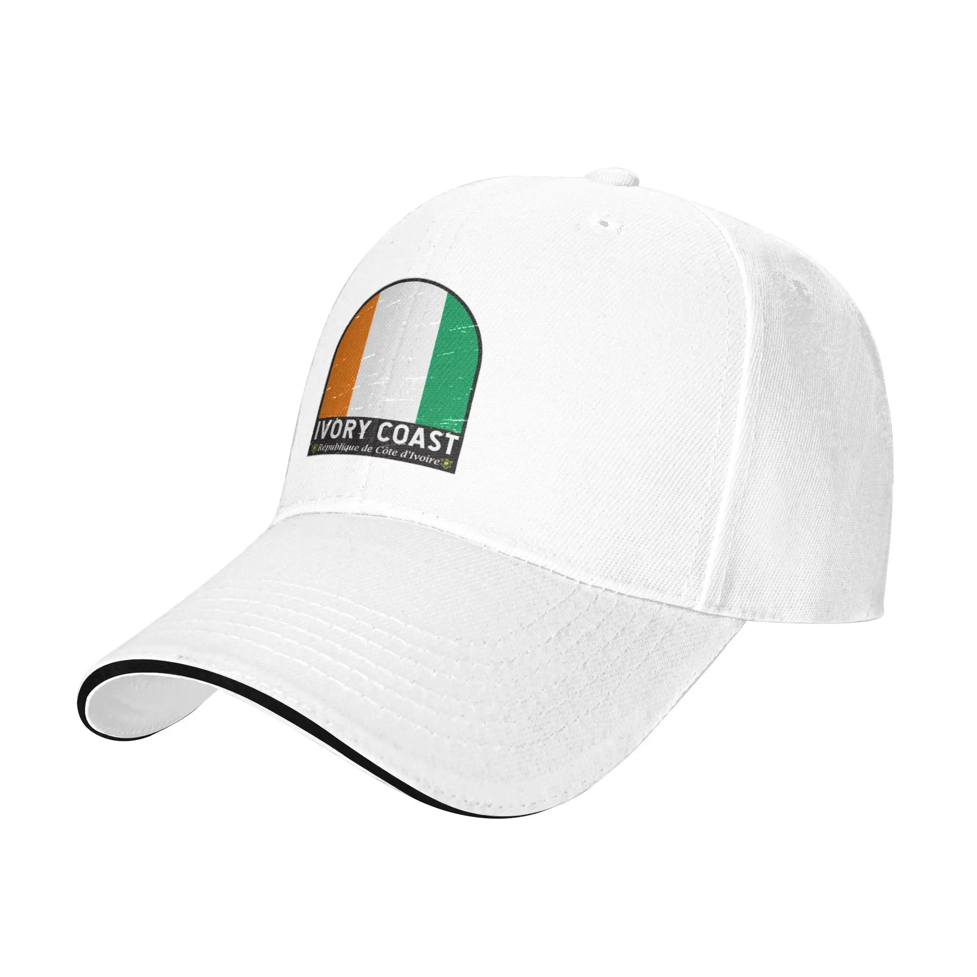 Ivory Coast Flag Emblem Distressed Vintage Gift For Children Men Women A Baseball Cap Hat