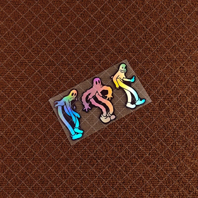 1 Piece Of Ghostly Dancing Sticker, Self-Adhesive Car Graphic, Inspired By Ghostmane, JDM Theme, Vinyl Sticker