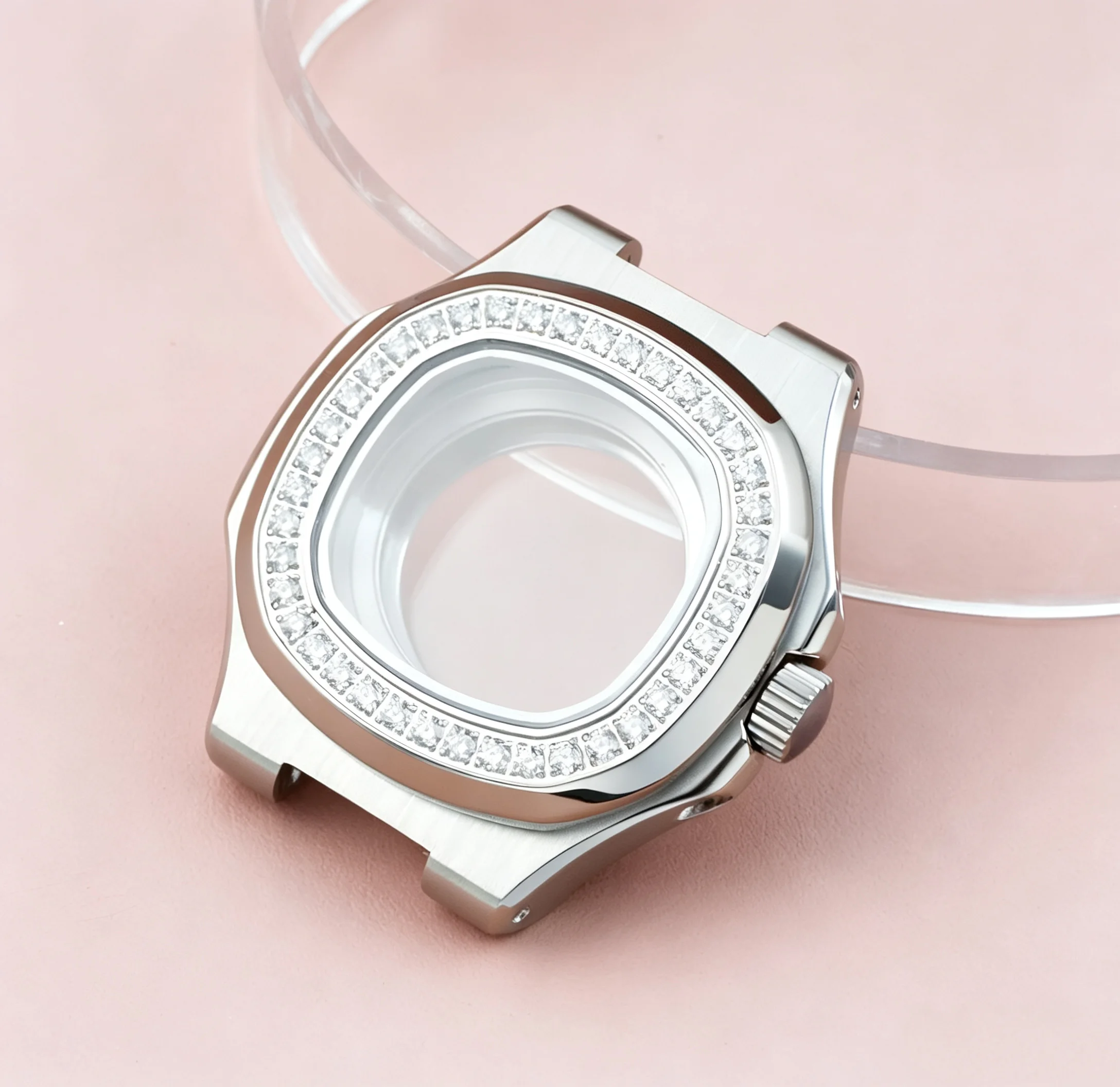 35mm-diamonds-lady-watch-case-sapphire-glass-316l-stainless-steel-10atm-waterproof-for-nautilus-nh05-nh06-automatic-movemen-mod