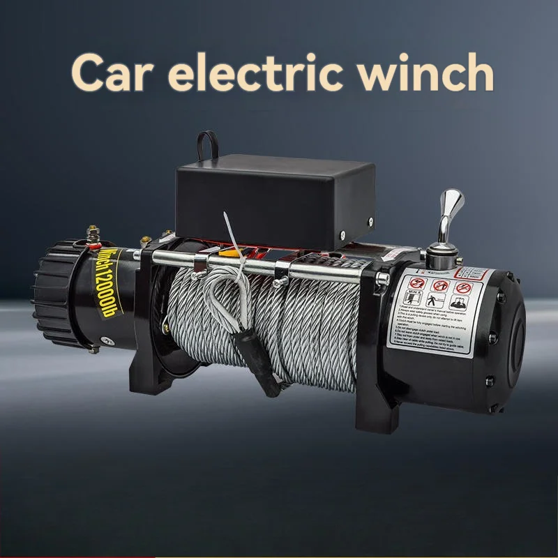 1300W 4000LBS Electric Recovery Winch Truck ATV 12/24V Wireless Remote Control Synthetic Rope Winches