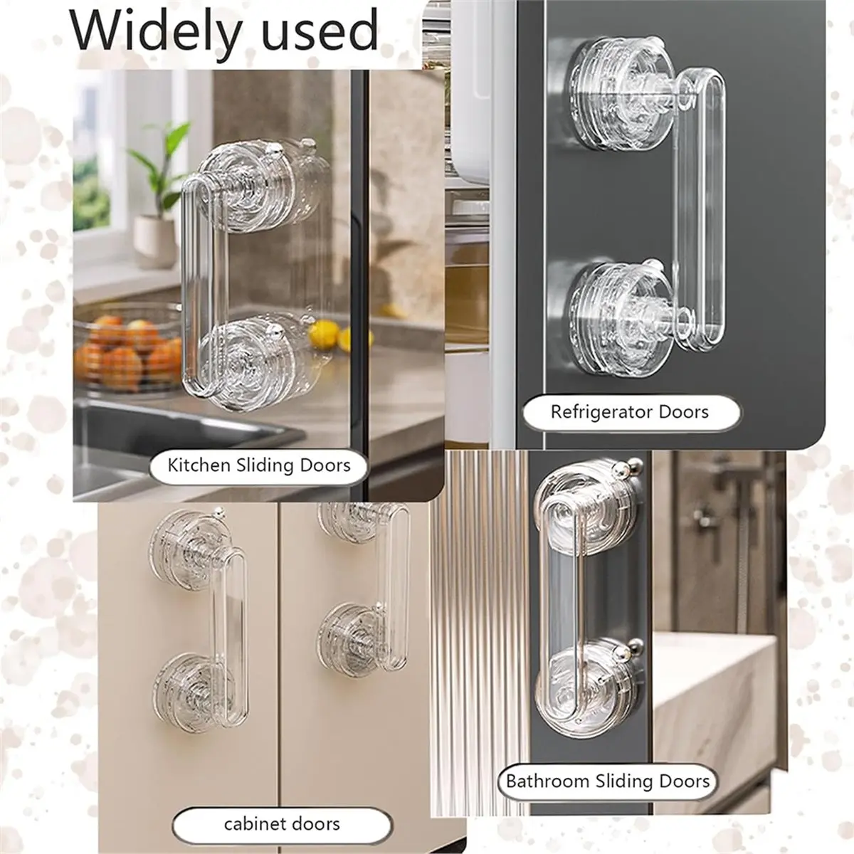 Compatible Powerful Large Suction Cup Auxiliary Handle for Glass Door & Window, Cabinet, Refrigerator, Furniture No Drilling