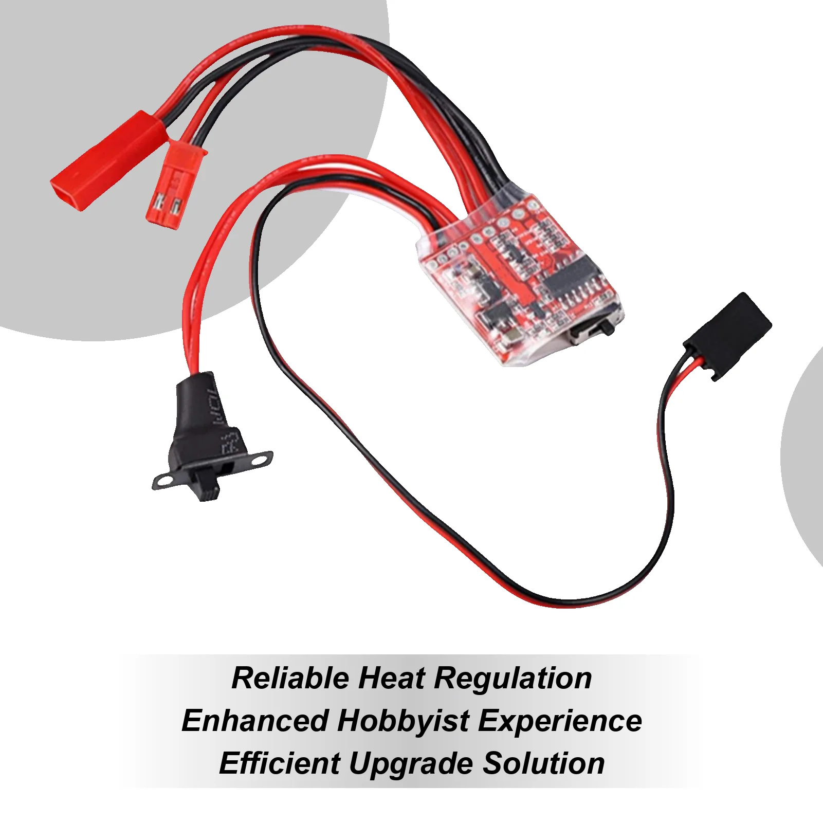 

Brushed ESC Controller Pack-and-Play Design Multi-level Current Adjustment Bidirectional Brushed ESC For RC Models For Boat