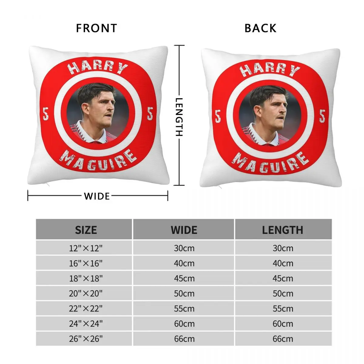 Harry Maguire Glory Square Pillowcase Polyester Linen Velvet Creative Zip Decor Throw Pillow Case Home Cushion Cover