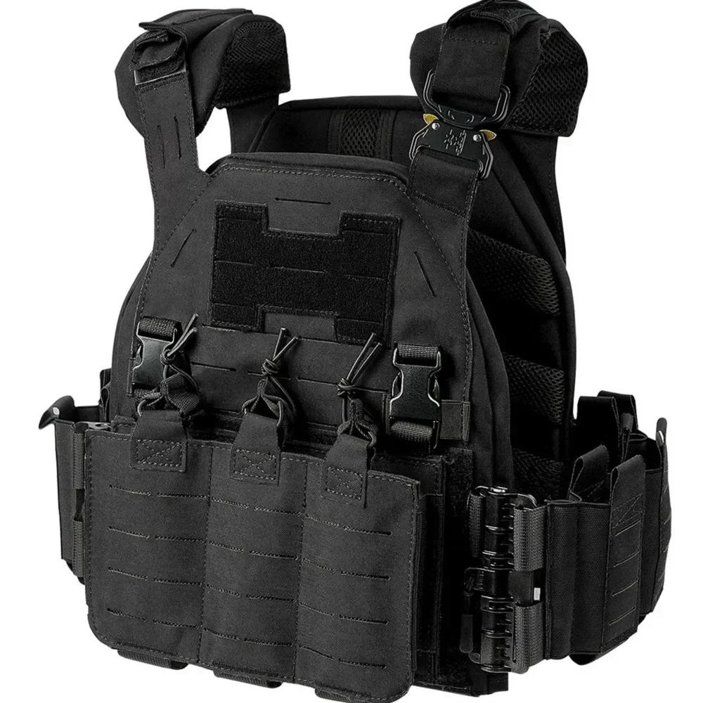 

Tactical Plate Carrier Molle Combat Vest Adjustable Protective Body Armor Outdoor Airsoft Paintball Hunting Vests