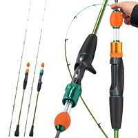 Sougayilang Baitcasting Spinning Fishing Rod 2section Carbon Fiber Ultralight Rod 1.6m Jigging Rod Powerful Lure trout Fishing