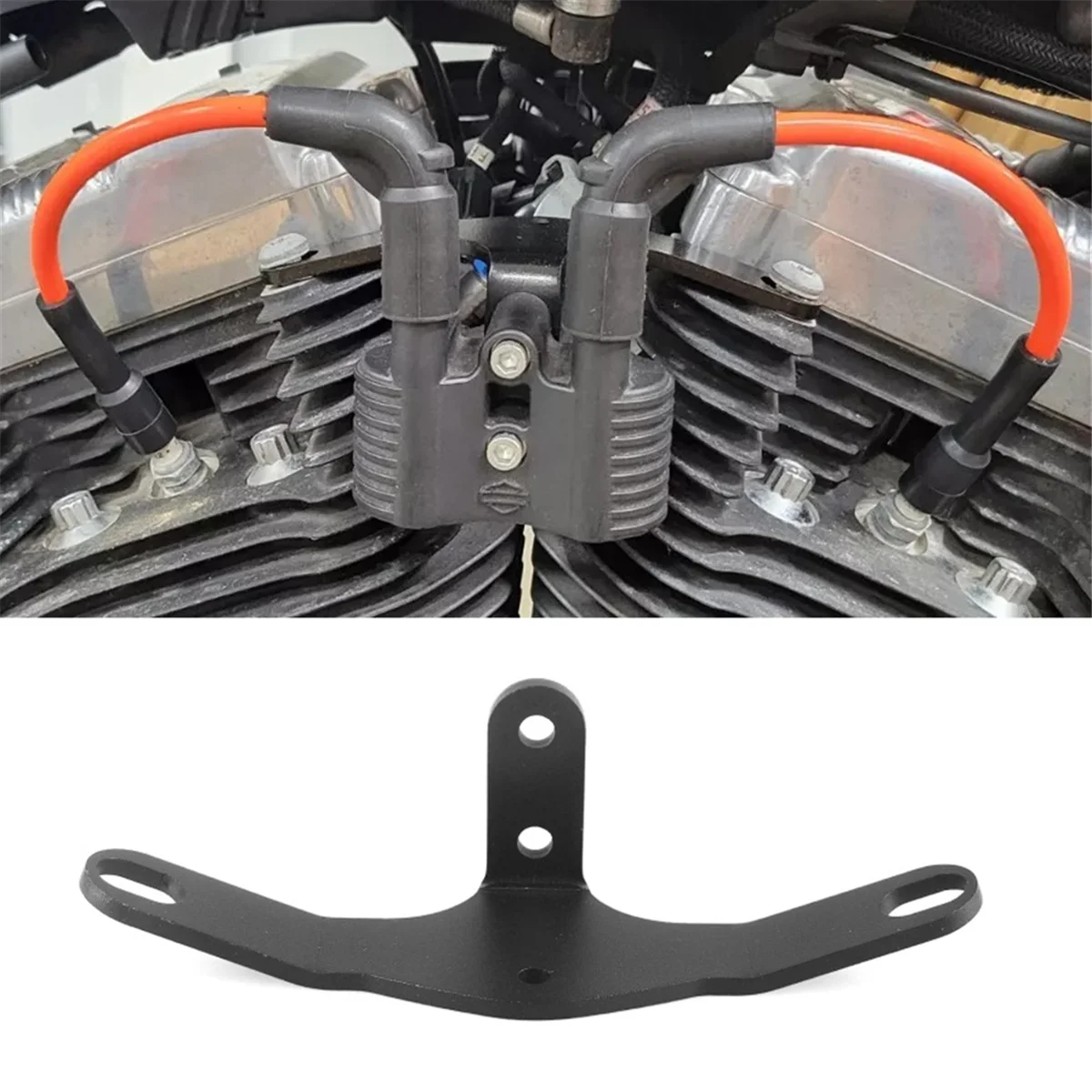 Motorcycle Coil Ignition Relocation Side Bracket for Harley Sportster XL883 XL1200 48 72 2007-2023