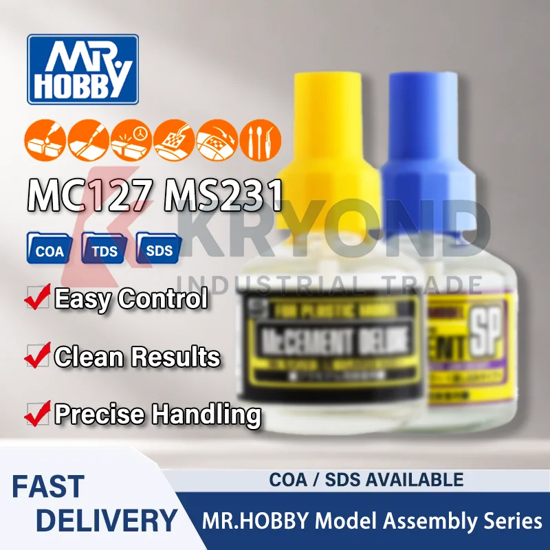 MR.HOBBY MC124 MC127 MC131 MC132 MS231 MS232 MJ211 MJ212 Model Cement Decal Softer Setter Instant Bonding Kit Assembly 4g 40ml