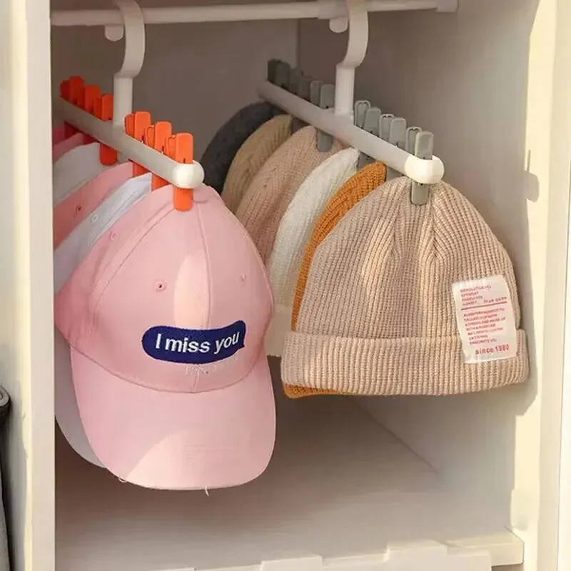

1pc Hats Socks Organizer Rack Hanging Peaked Cap Scarf Storage Rack Hanger Multifunctional Closet Wardrobe Storage Holder
