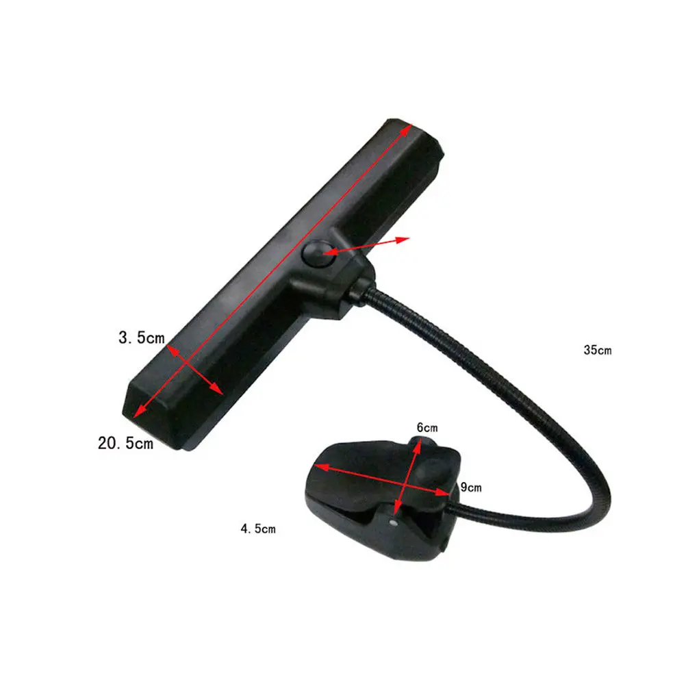 Clip on LED Desk Lamp USB and Battery Operated Portable Reading Light with Neck for Bedroom Study Table Bookshelf