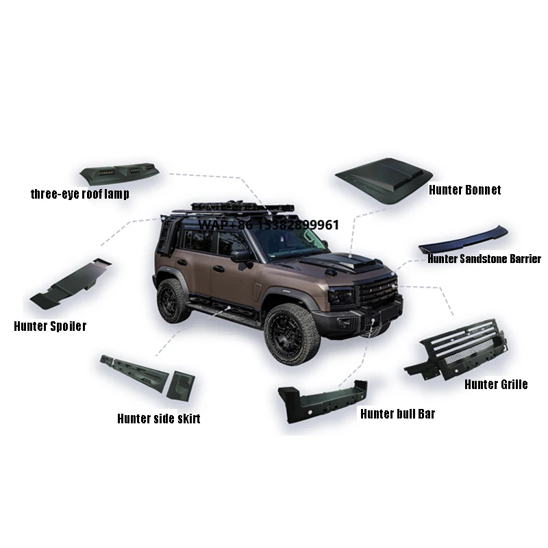 

Jetour Traveler Upgrade City Hunter Kits with Spoiler Front Bumper Car Grille Accessories Body Kit Jetour T2 Price in China Part