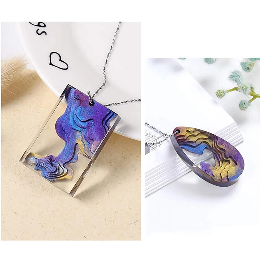 A95D-3 Sets Of Island Resin Mold Epoxy Resin Silica Gel Mold Jewelry Mold DIY Marine Style Handicraft Decoration
