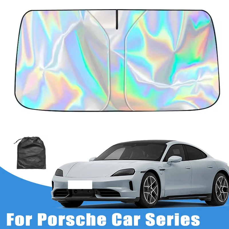 

Car Windshield Sunshades Cover for Porsche Cayenne Macan 718 911 Panamera Taycan Boxster Cayman Sun Protection Car Accessories