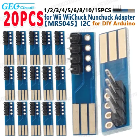 1-20PCS I2C for Wii WiiChuck Nunchuck Adapter I2C for Wii WiiChuck Nunchuck Board I2C for Wii Shield Module for DIY Arduino