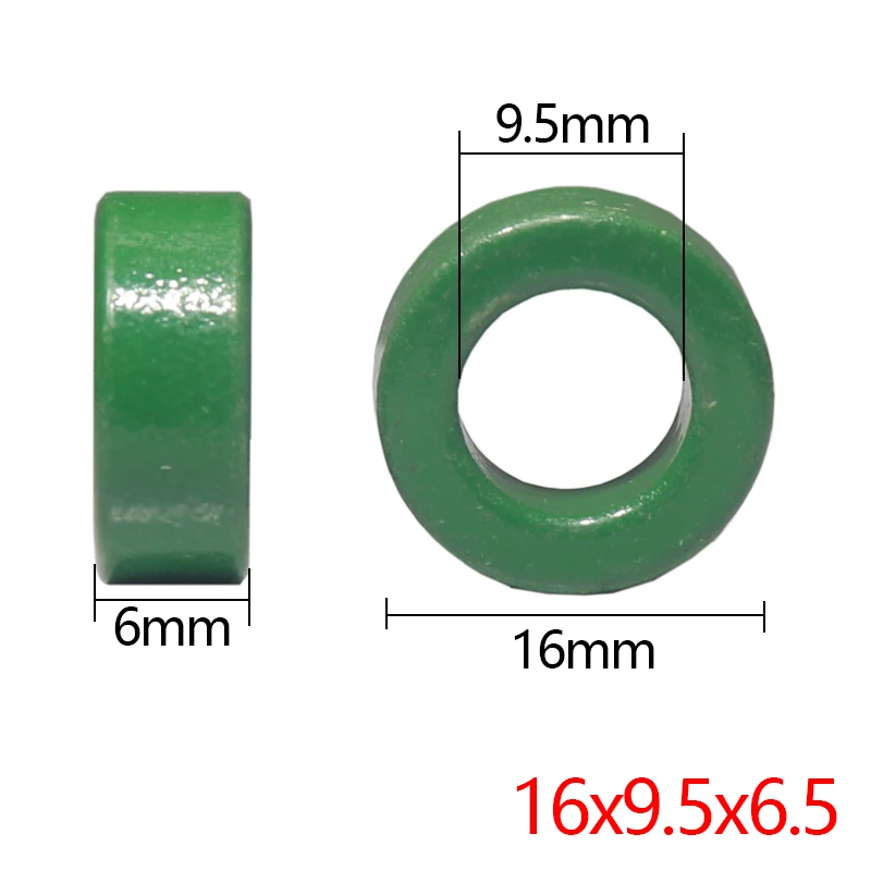 【10-5PCS】Ferrite Magnetic Ring 16x9.5x6.5MM Anti-interference Mn-Zn Toroidal Cores Toroid Ferrite Core