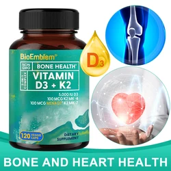 Vitamin D3 K2 Capsules - Vitamin D K2 Supplement, Immune Vitamin Complex, Supports Heart, Teeth, Joint Health and Bone Health