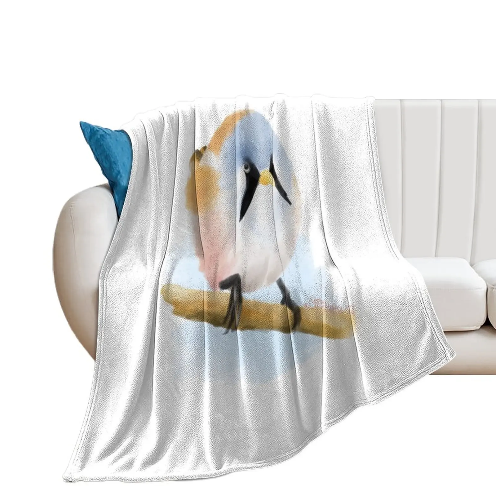 Bearded Reedling Throw Blanket Moving Plaid Blankets