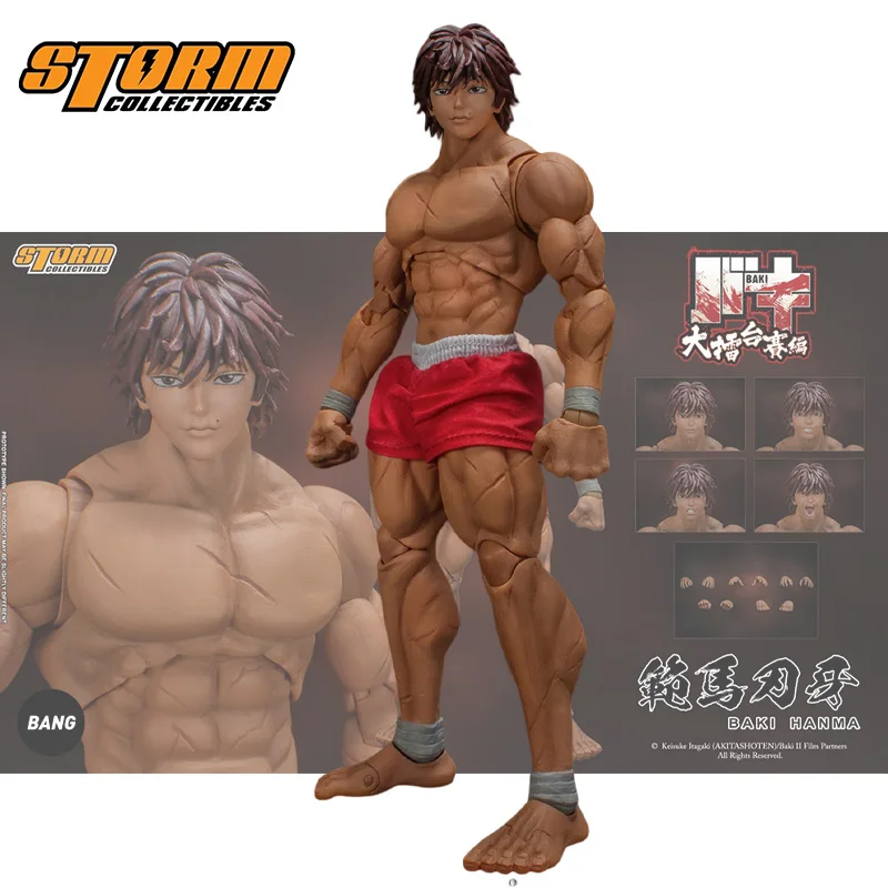 

In Stock Original Storm Toy 1/12 KIBK01 HANMA BAKI Anime Action Figure Collectible Four-headed Ornament Boxed Model Toys