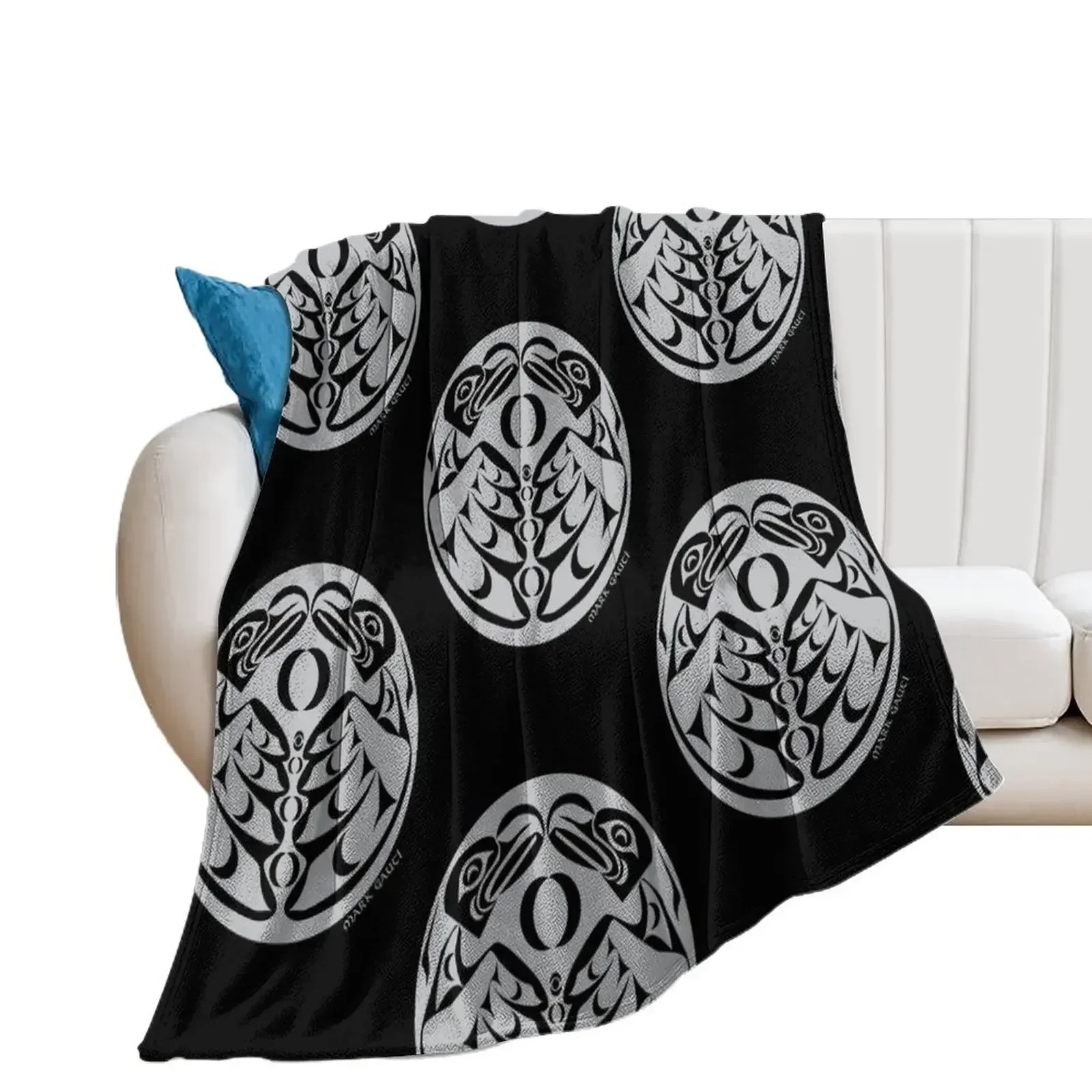 Coast Salish Eagle Throw Blanket for sofa Thermals For Travel Hairys for babies Blankets