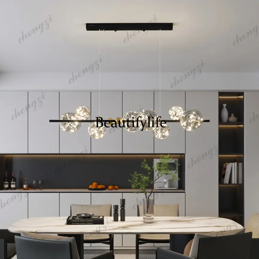 DD182Restaurant chandelier, Nordic modern simplicity, creative strip lamp, living room bar lamp