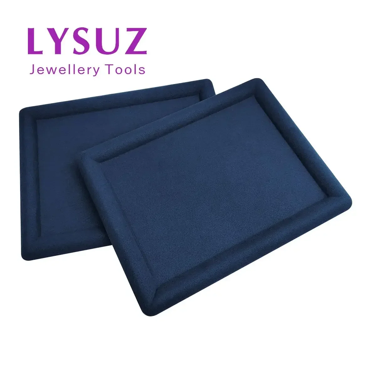 

Blue Microfiber Jewerly Tray for Gemstone Diamond Pearl Wear Resistant Store Exhibition Jewelry Identification Supplies Tools