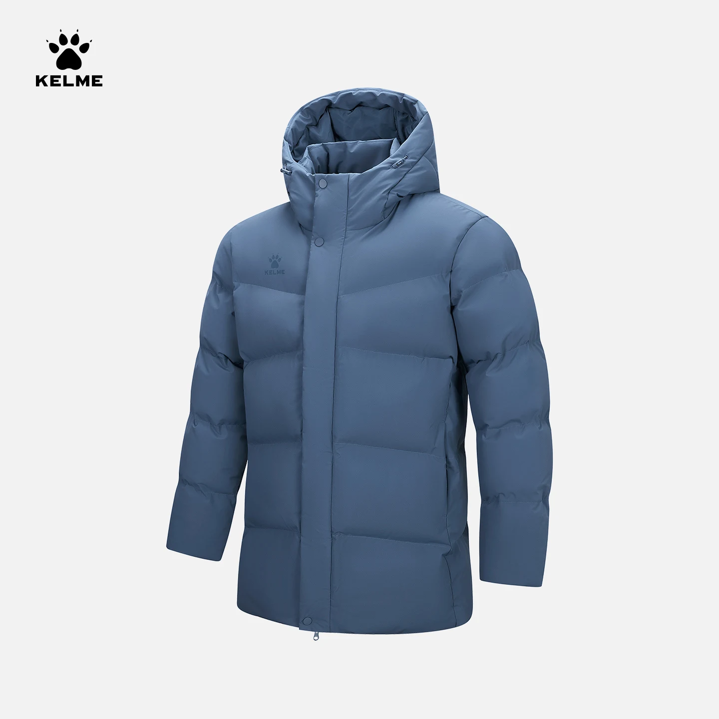 

Kelme Men's Winter Windproof Training Jacket, Hooded Down-filled Garment, Outdoor Fleece-lined Thickened Outerwear
