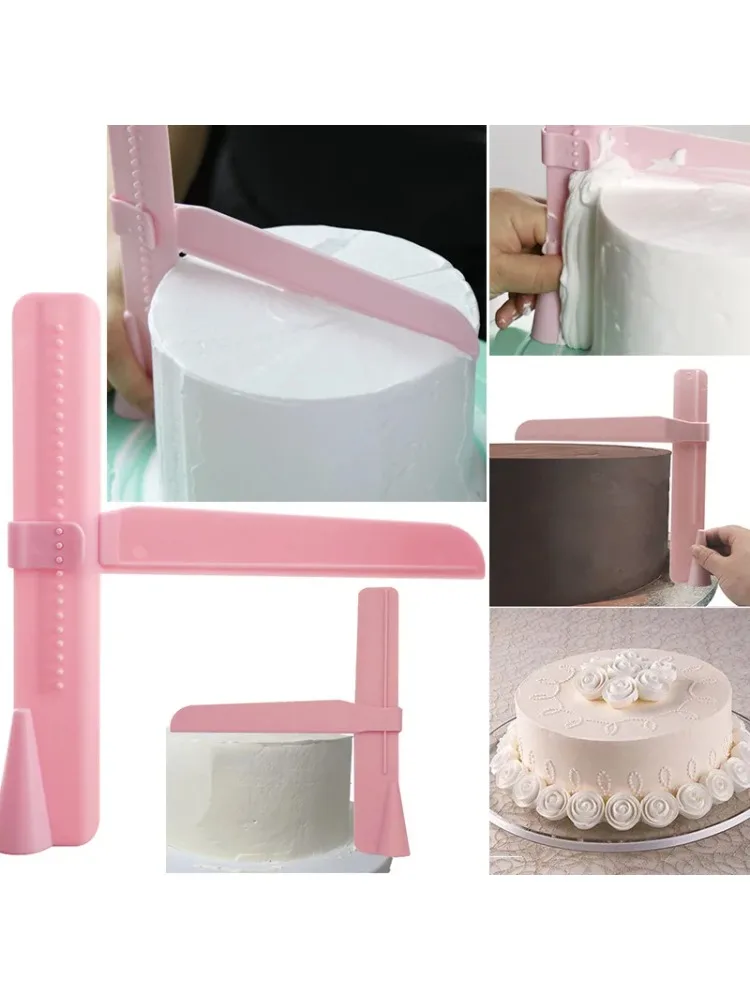 Grattoir à gâteau plus lisse, spatules à Fondant réglables, bord de gâteau, dispositif de nivellement de crème plus lisse, outils de cuisson, bricolage, spatule à pâtisserie