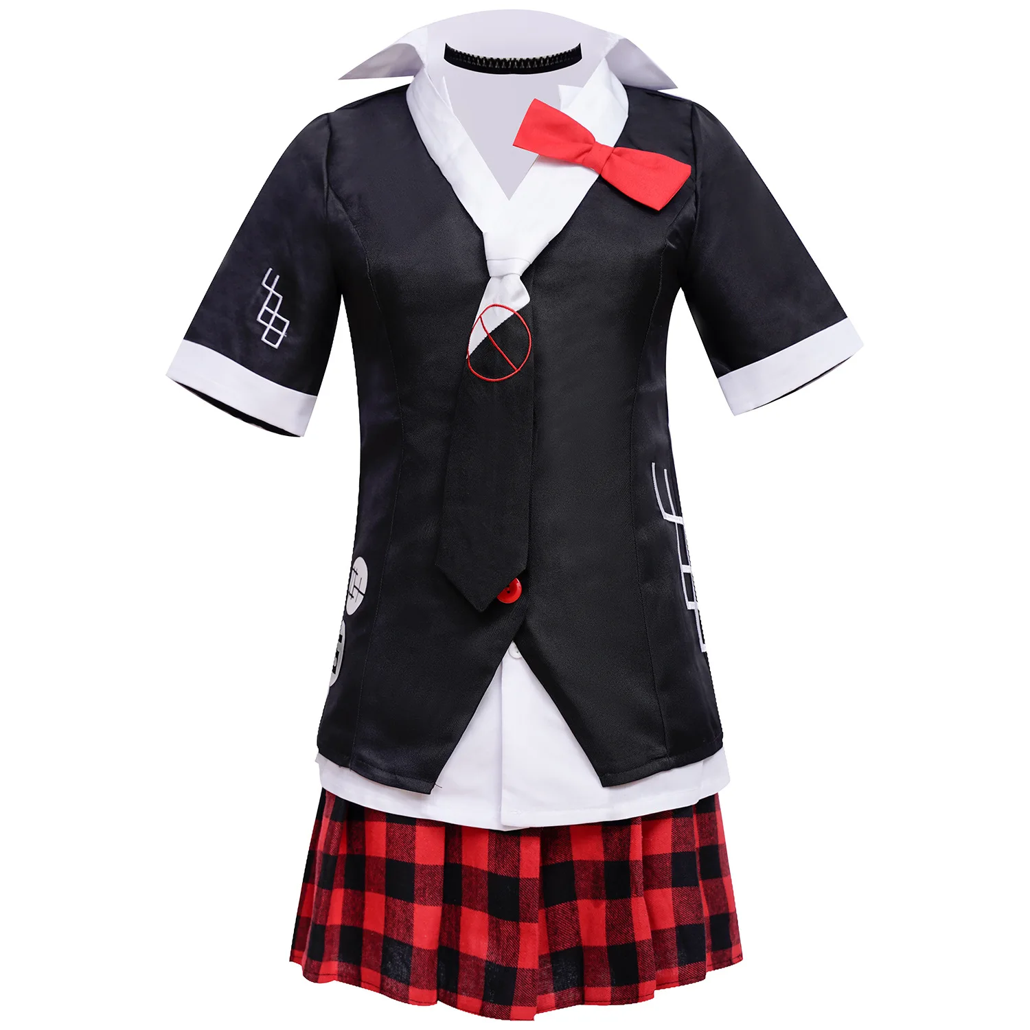 Junko Enoshima Cosplay Danganronpa Costume Anime Dangan Ronpa Cosplay School Uniforms Monokuma Hairpins Women Girl JK Dress view 3