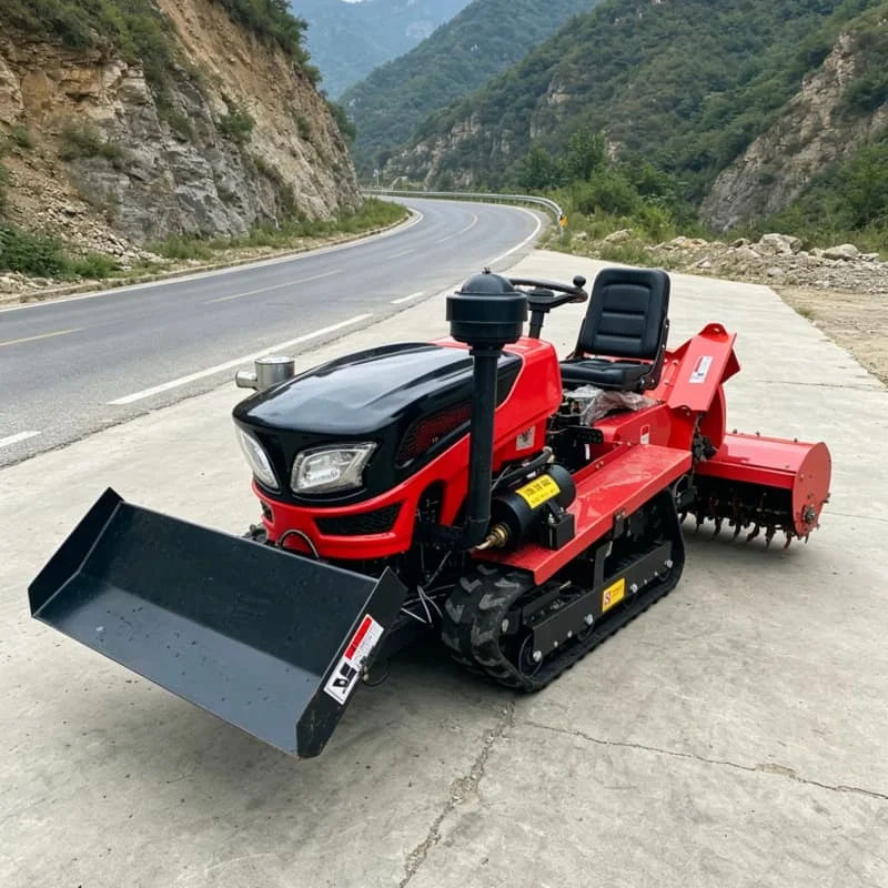 

Customized Bestselling Ride-on Tracked Rotary Tiller, Durable Ploughing Machine, Small Household Mini Cultivator