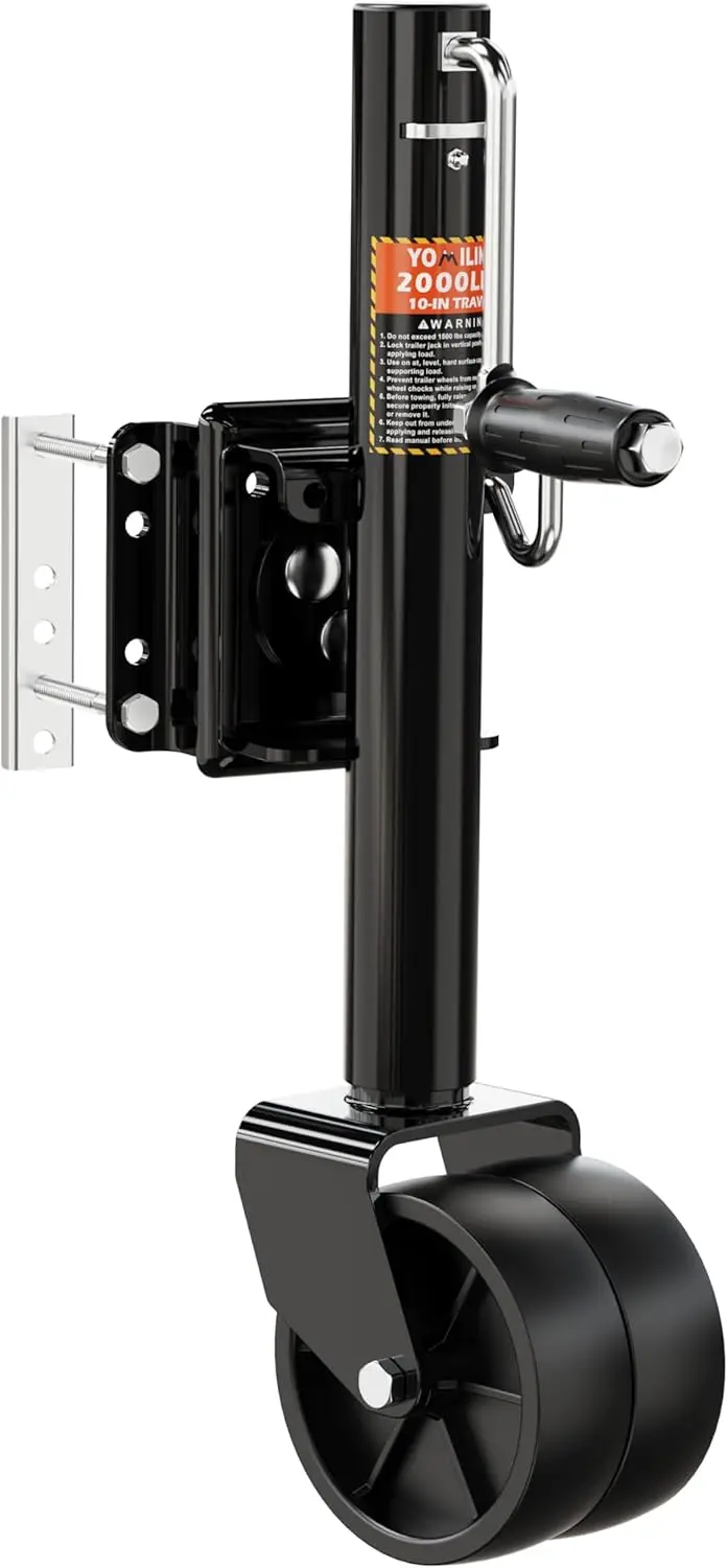 

2000 lbs Trailer Jack with Dual Wheel, Heavy Duty Swivel Boat Jack, 12" Lift, Bolt-on Tongue for RV Boat Trailers