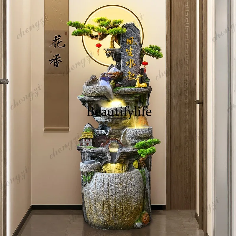 Rockery flowing water makes money ornament opening gift circulating water cornucopia TV cabinet attracts money