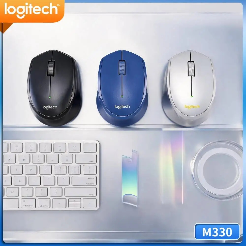Logitech M330 Silent Wireless Mouse Reliable Optical Sensor Deliver Steady Movement On Wood Plastic Desk Surfaces