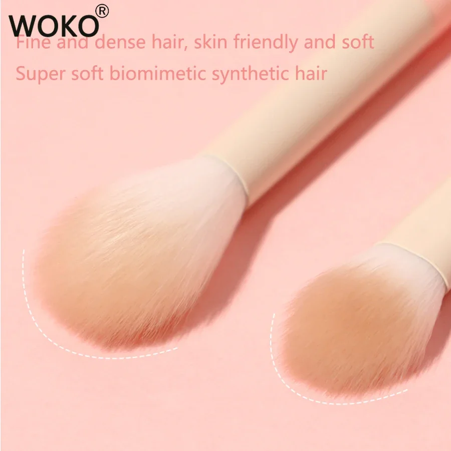 New Pink Slope Eyeshadow Brush Flame Highlighter Brush Fiber Hair Fluffy Eyeshadow Crease Blending Eye Contour Makeup Tool