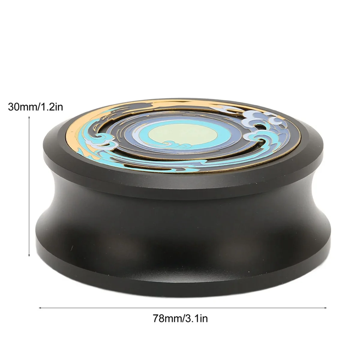 SLQZT LP น้ําหนักบันทึก Stabilizer บันทึก CLAMP แผ่นเสียง Disc Stabilizer สําหรับเครื่องเล่นแผ่นเสียงไวนิล Turntables แผ่นเสียง,สีดํา