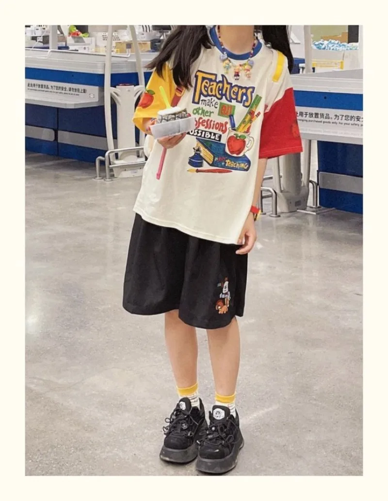 T-shirts drôles femmes à manches courtes T-shirt Y2k femmes avec impression Cuteore haut été femmes graphique T-shirt Femme 2025