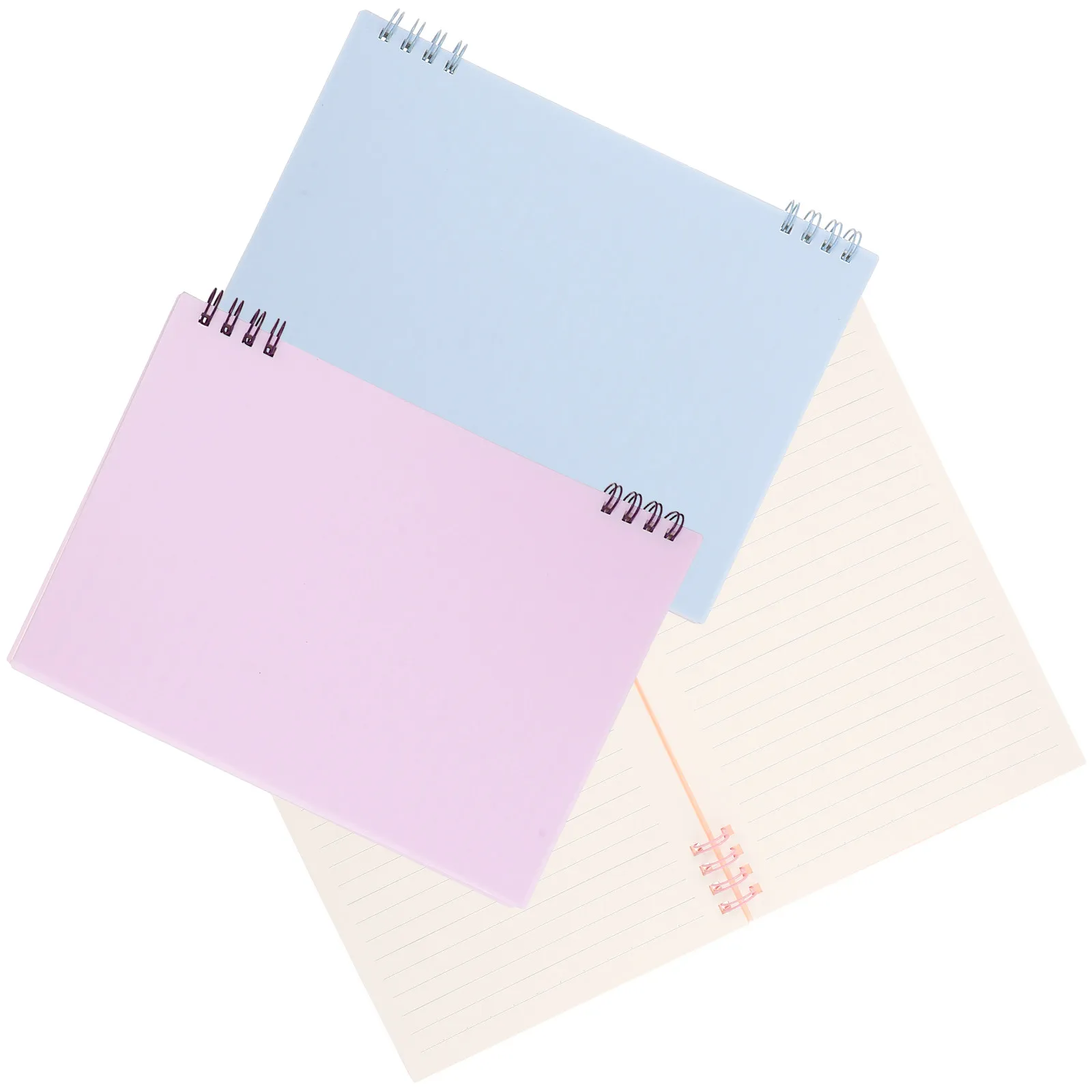 3 Pack Spiral Notebooks Durable Plastic Covers for Daily Writing Creative Notes School Office