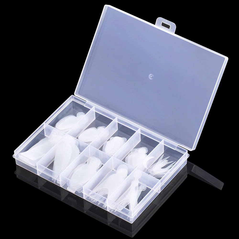 TP 60/120 Stück wiederverwendbare French Nail Silikonform für Duet System Nail Dual Form Nail Gulde Line Forma Aufkleber für French Maniküre – Detail 2