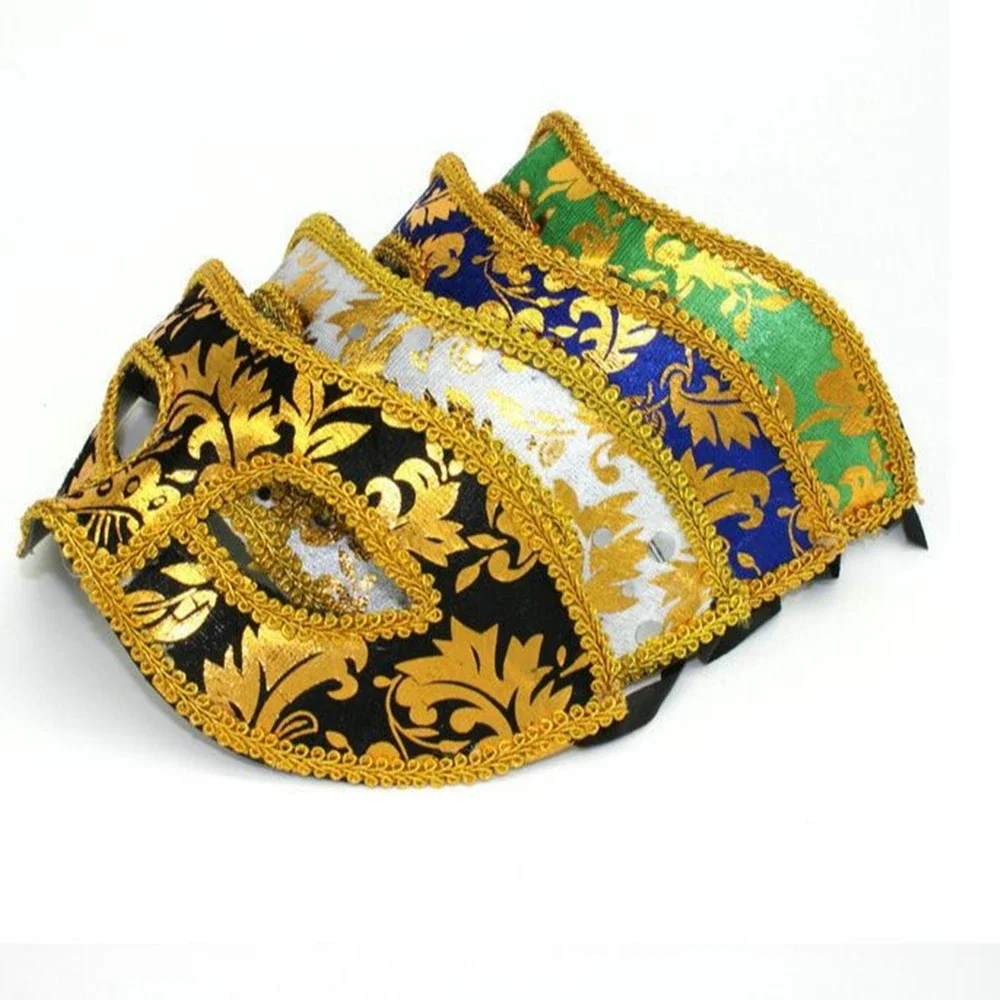 Masque de mascarade vénitienne Sexy pour hommes et femmes, demi-masque pour les yeux fantaisie en flanelle pour Halloween et carnaval