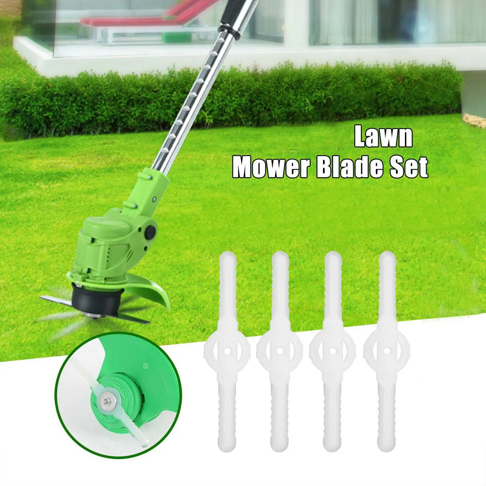 

ABUF-100Pcs Plastic Grass Trimmer Blades Lawn Mower Trimmer Accessories Lawn Mower Blade Cordless Trimmer Garden Tool