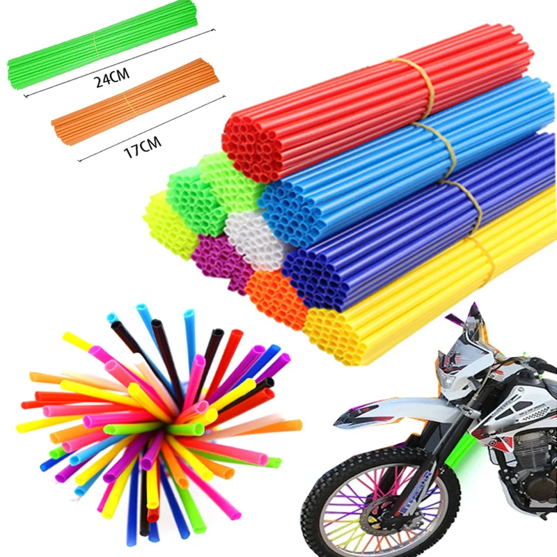 

36/72pcs motorcycle wheel spoke protector bike skin wrap tube decorative protective cover dirt bike spoke cover cool accessories