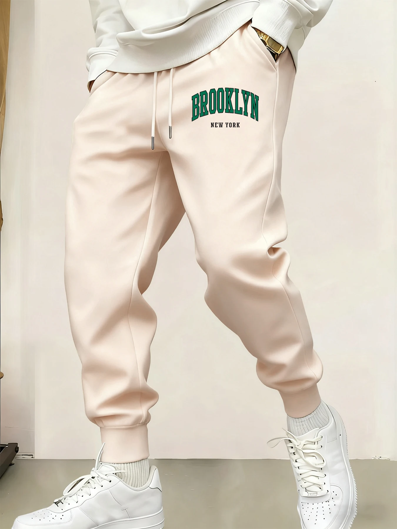 

Brooklyn New York Print Autumn Man'S Sweatpants Casual Fleece Pant Sports Jogging Britches Soft Comfy All-Match Long Pants