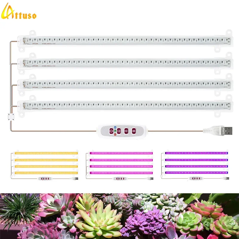 

Led Grow Light Full Spectrum Phytolamp For Plants 30cm 5V USB Phyto Bar Lamp Therapy Flower Seeds Greenhouse And Hotbeds Tents