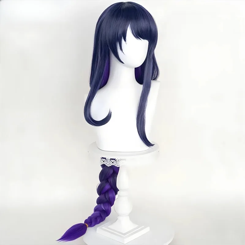 لعبة رايدن شوغون شعر مستعار تأثيري Beelzebul الأرجواني طويل سميكة الملتوية جديلة مقاومة للحرارة الاصطناعية إكسسوارات الشعر شعر مستعار للحفلات